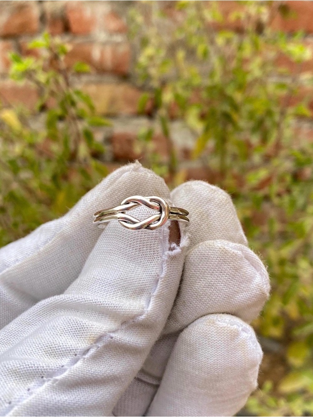sterling silver knot ring